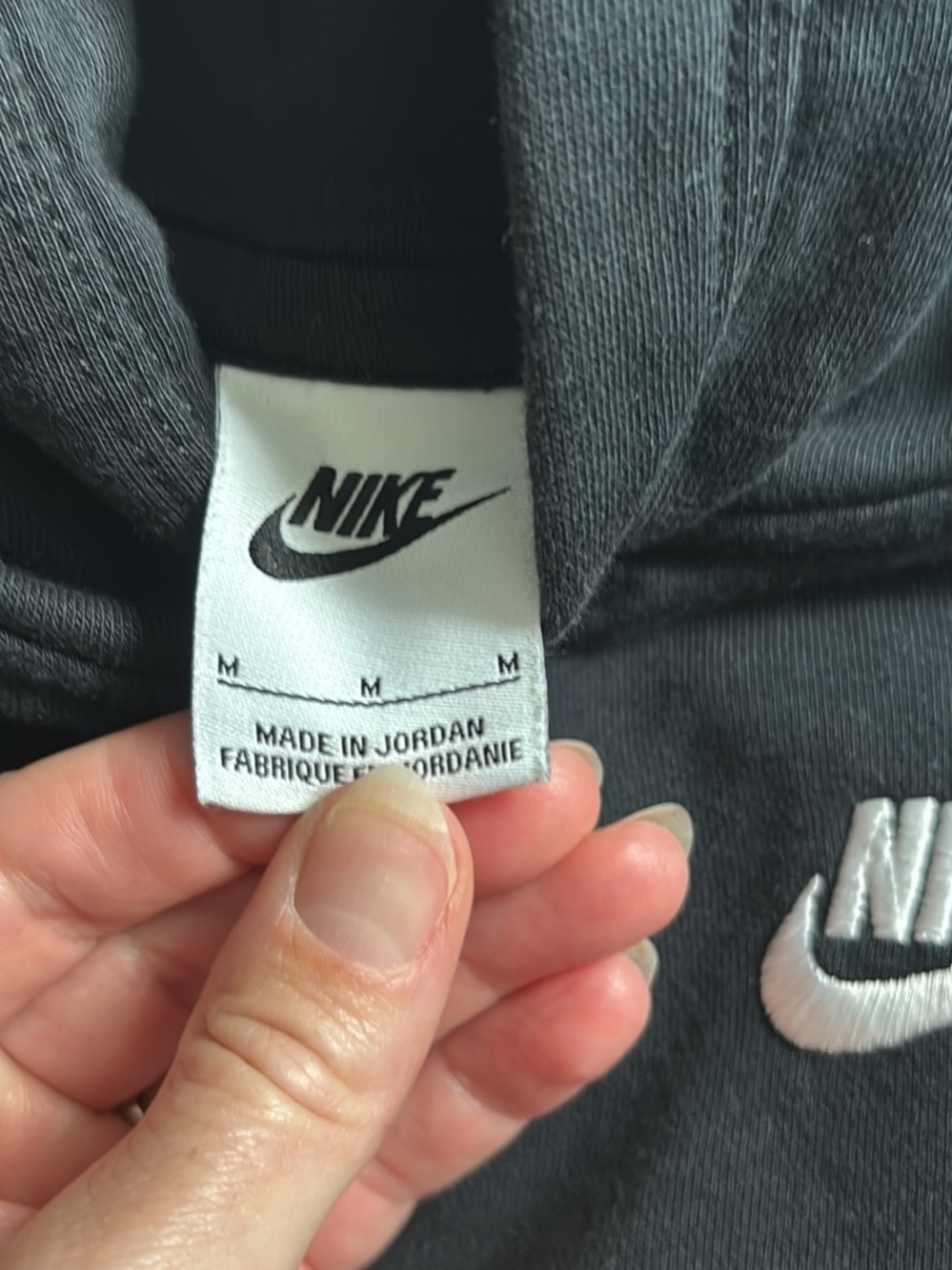 Nike Men’s Black Zip-Up Sweater with Embroidered Swoosh
